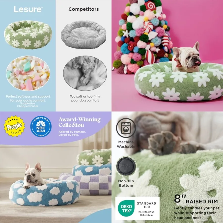Lesure Shown on TV Donut Medium Dog Bed - Round Cat Beds Indoor Present for Calming Pets with Washable Cover, Home Decor Cute M
Lesure Shown on TV Donut Medium Dog Bed - Round Cat Beds Indoor Present for Calming Pets with Washable Cover, Home Decor Cute M