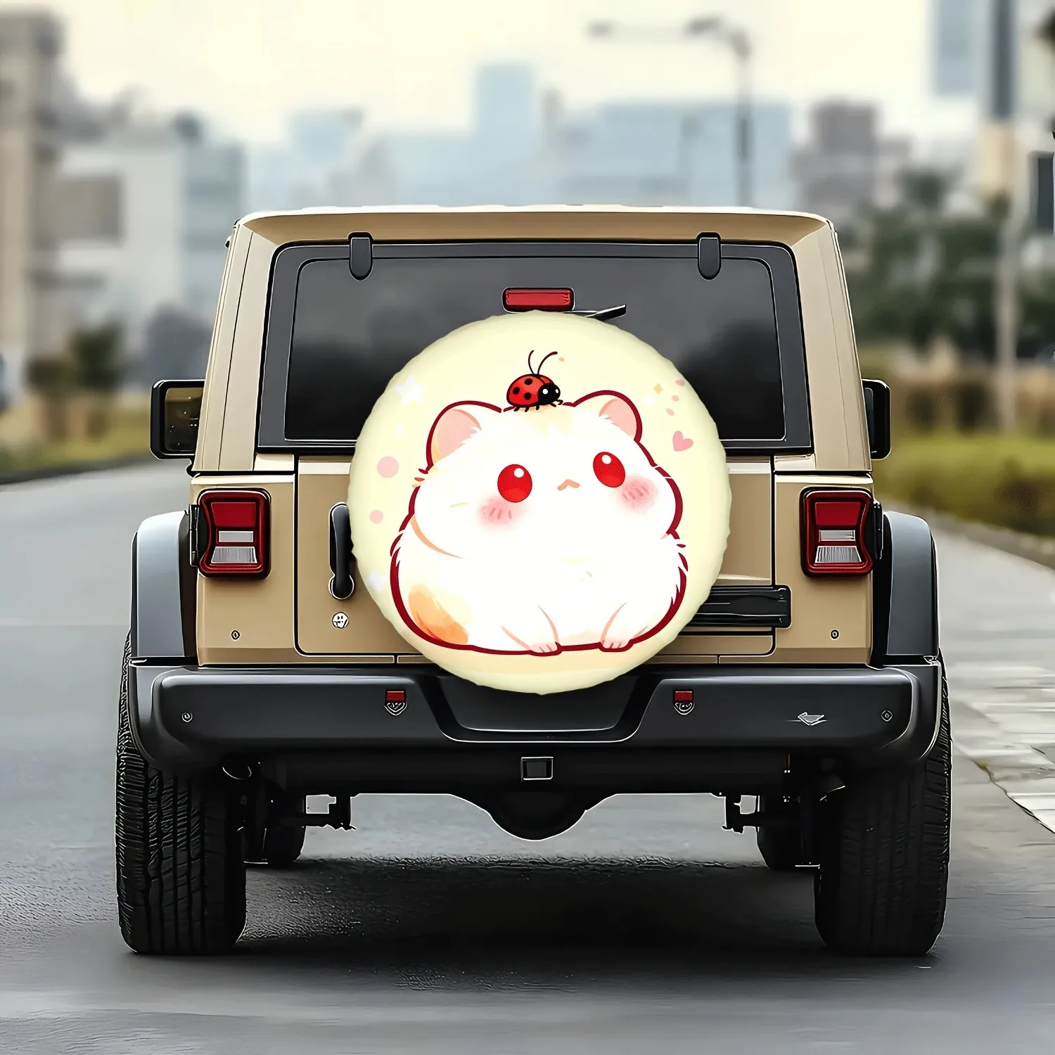 Cute Hamster Ladybug Tire Cover Waterproof Polyester Spare Wheel Protector for SUV
Cute Hamster Ladybug Tire Cover Waterproof Polyester Spare Wheel Protector for SUV
