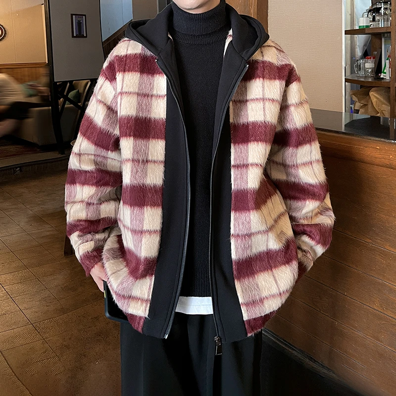 Модное шерстяное пальто в клетку, мужская повседневная толстовка с капюшоном в японском ретро-стиле, осенне-зимняя новинка, модная мужская куртка
Модное шерстяное пальто в клетку, мужская повседневная толстовка с капюшоном в японском ретро-стиле, осенне-зимняя новинка, модная мужская куртка