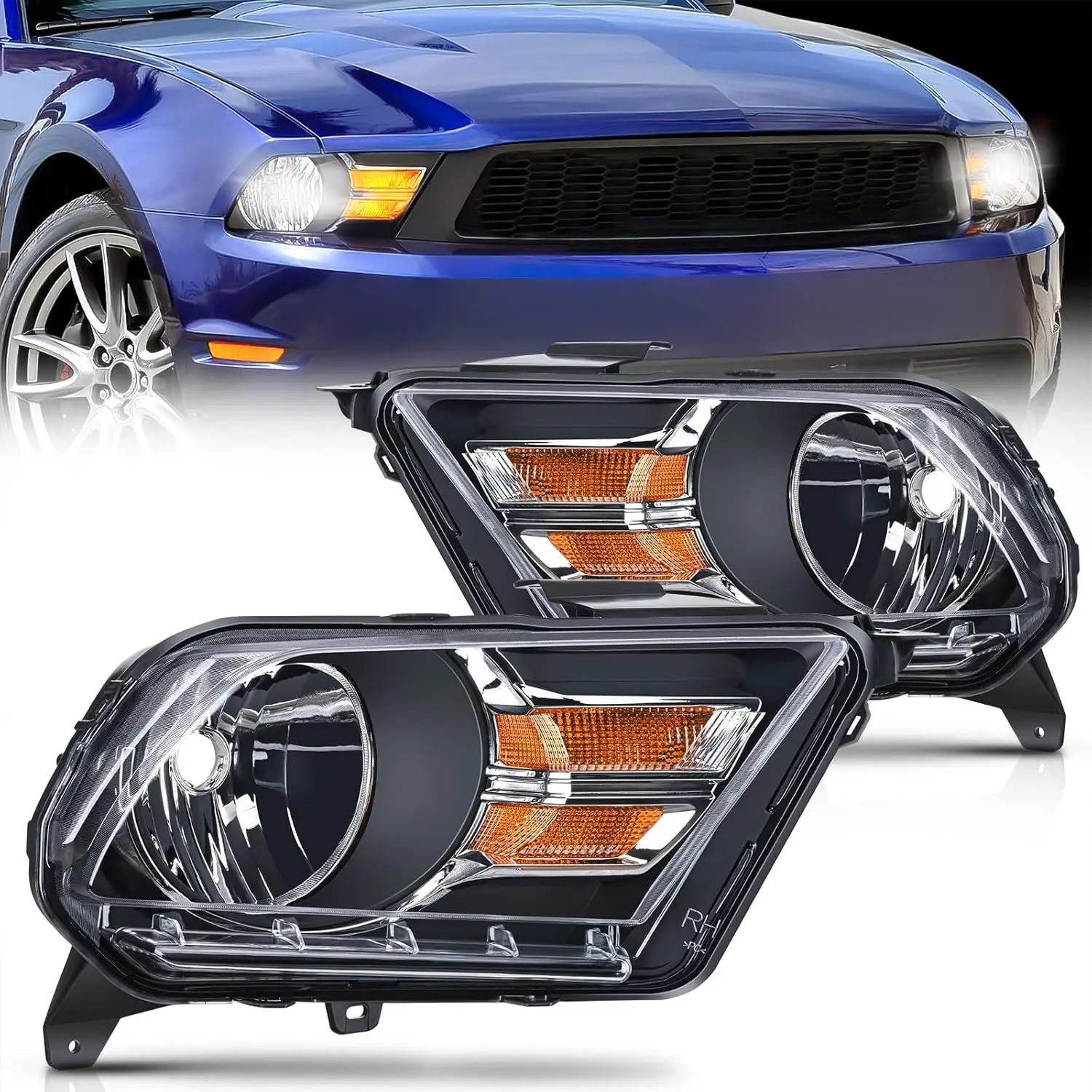 Фара в сборе для пикапа Ford Mustang 2010 2011 2012 2013 2014, сменная фара, черный корпус, янтарный отражатель Dri
Фара в сборе для пикапа Ford Mustang 2010 2011 2012 2013 2014, сменная фара, черный корпус, янтарный отражатель Dri