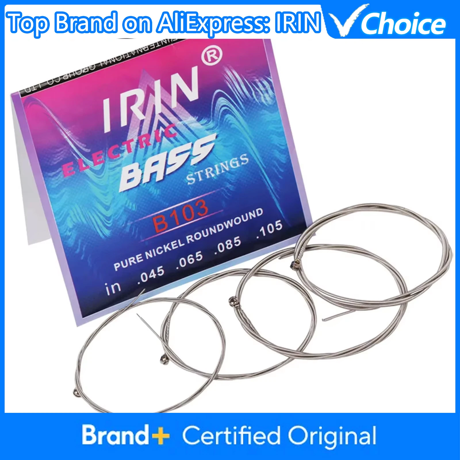 IRIN Bass Guitar String B103 Steel Core Nickel Alloy Wound 4-String Electric Bass Strings Musical Instrument Accessories Parts
IRIN Bass Guitar String B103 Steel Core Nickel Alloy Wound 4-String Electric Bass Strings Musical Instrument Accessories Parts