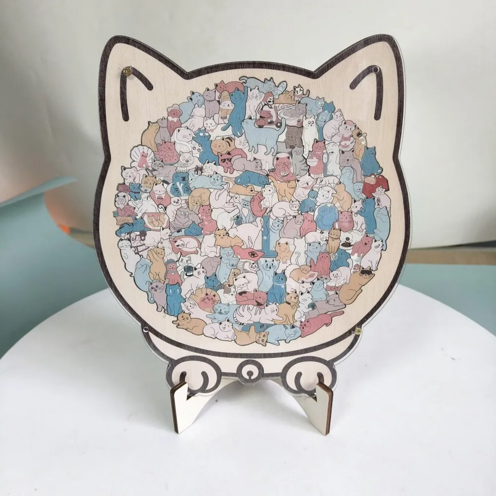 135-Piece Cat Shaped Wooden Jigsaw Puzzle Wood Puzzle, Cute Animal Cats Wood Puzzles Gift for C-at Lovers Home & Relaxation
135-Piece Cat Shaped Wooden Jigsaw Puzzle Wood Puzzle, Cute Animal Cats Wood Puzzles Gift for C-at Lovers Home & Relaxation
