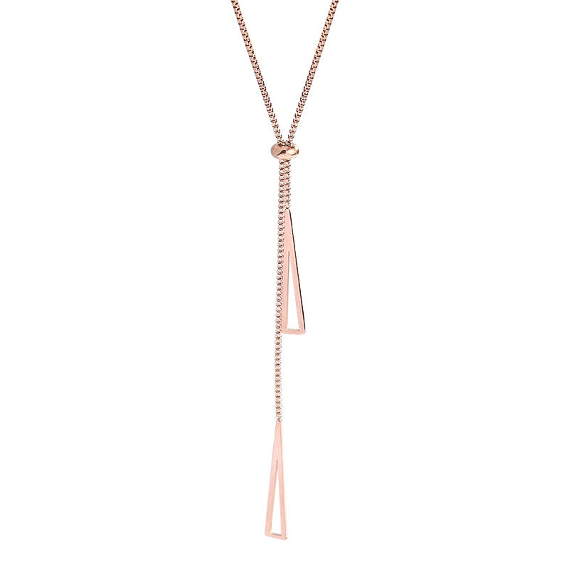*Titanium steel triangle necklace for women with a high-end feel, long chain, light luxury and niche accessories
*Titanium steel triangle necklace for women with a high-end feel, long chain, light luxury and niche accessories