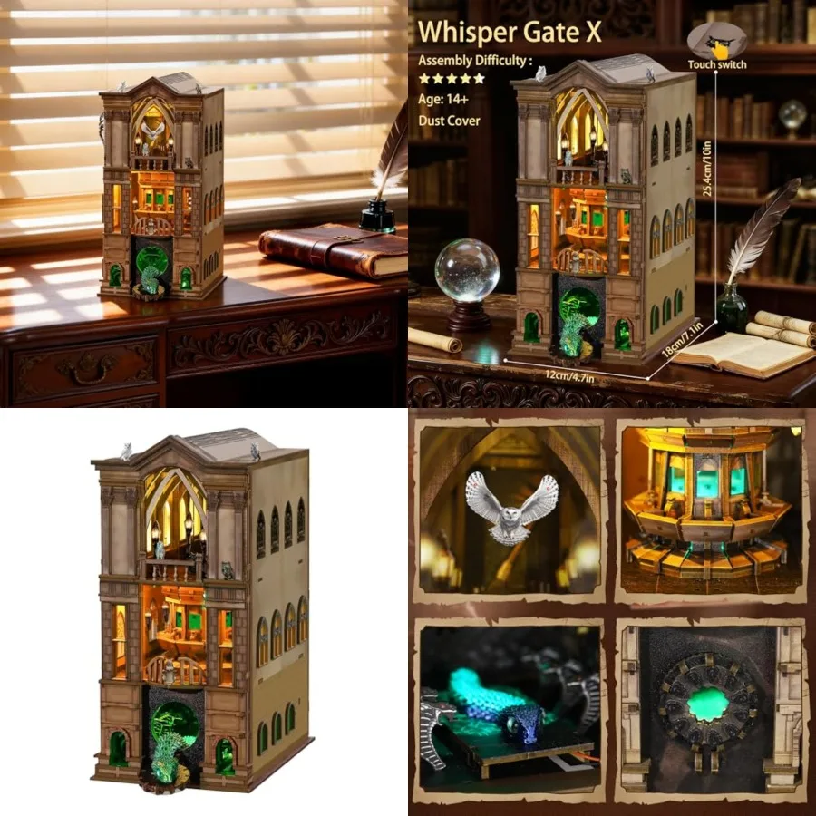 Book Nook Magic Kit - DIY Miniature House Kit for Adults, Teens, Dollhouse Booknook Bookshelf Insert Decor with LED Light, 3D W
Book Nook Magic Kit - DIY Miniature House Kit for Adults, Teens, Dollhouse Booknook Bookshelf Insert Decor with LED Light, 3D W