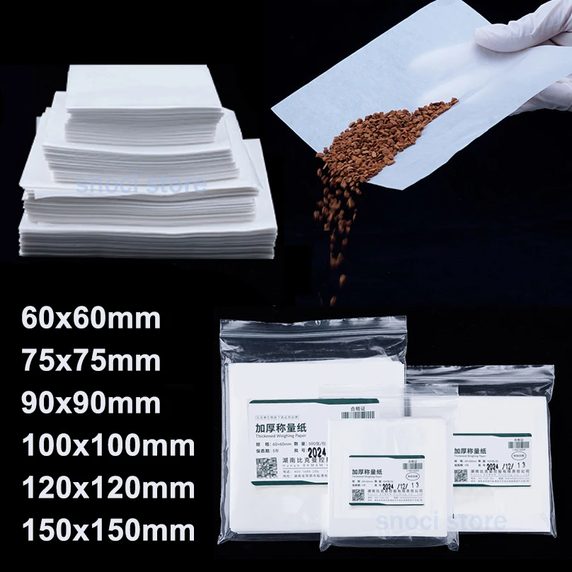 Lab Weighing Paper 60/75/90/100/120 Balance Pad Paper Square Sulfuric Acid Paper for Experiments,Give away 3 pcs spoon
Lab Weighing Paper 60/75/90/100/120 Balance Pad Paper Square Sulfuric Acid Paper for Experiments,Give away 3 pcs spoon