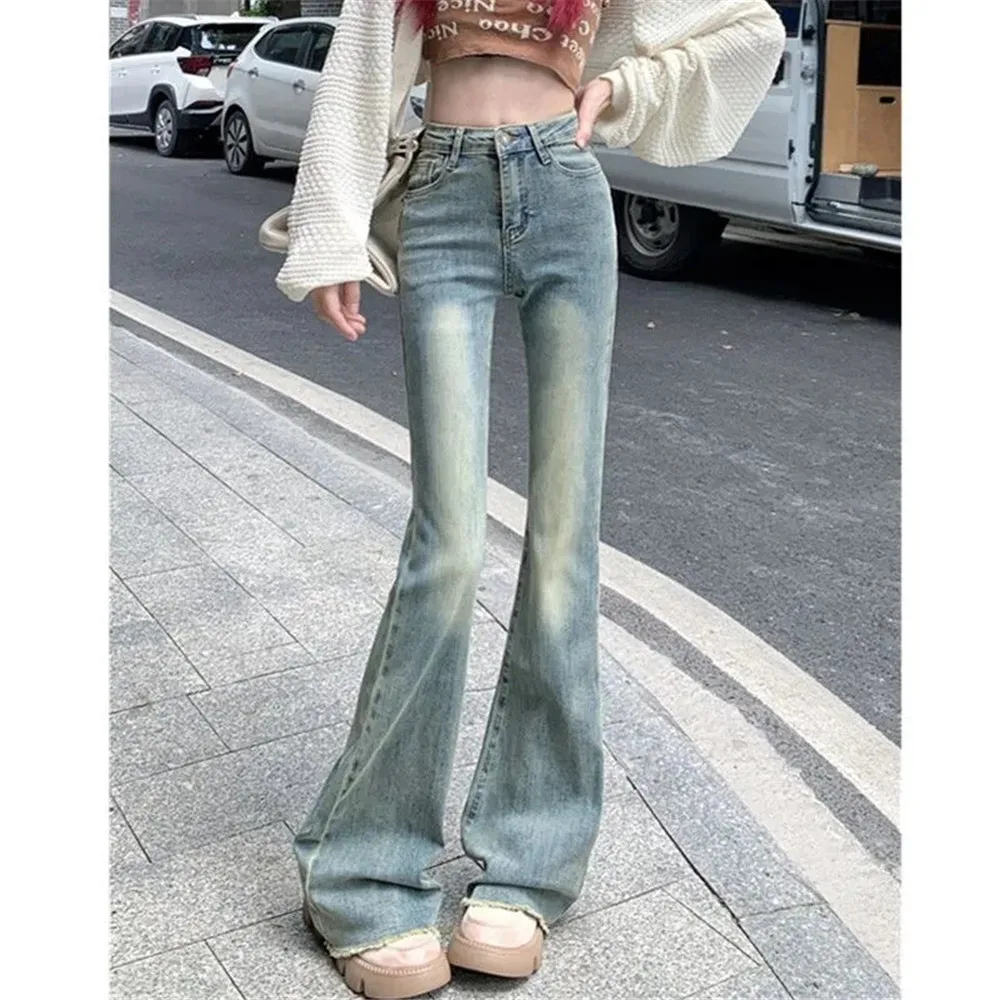 Skinny High Waist Flare Jeans Women Sexy Elegant Washed Vintage Denim Retro Trousers Korean Y2k Clothes Casual Pants Streetwear
Skinny High Waist Flare Jeans Women Sexy Elegant Washed Vintage Denim Retro Trousers Korean Y2k Clothes Casual Pants Streetwear