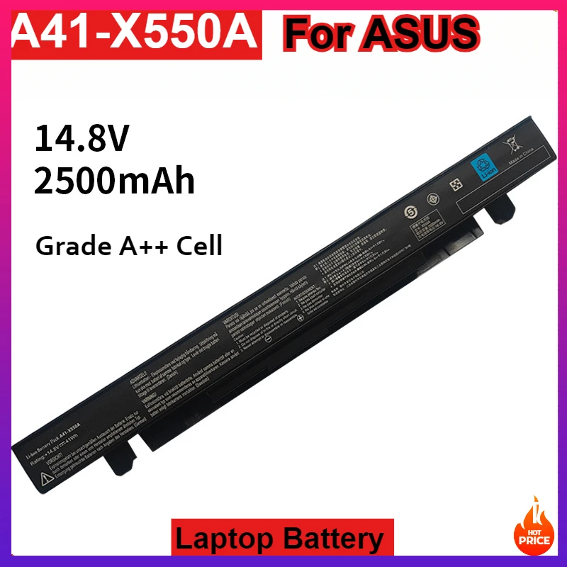 2500 мАч A41-X550A A41-X550 Аккумулятор для ноутбука ASUS X550 X550A X550B X550V X450 X450C X450V A450 A550 A550C F450 F550 F550V
2500 мАч A41-X550A A41-X550 Аккумулятор для ноутбука ASUS X550 X550A X550B X550V X450 X450C X450V A450 A550 A550C F450 F550 F550V