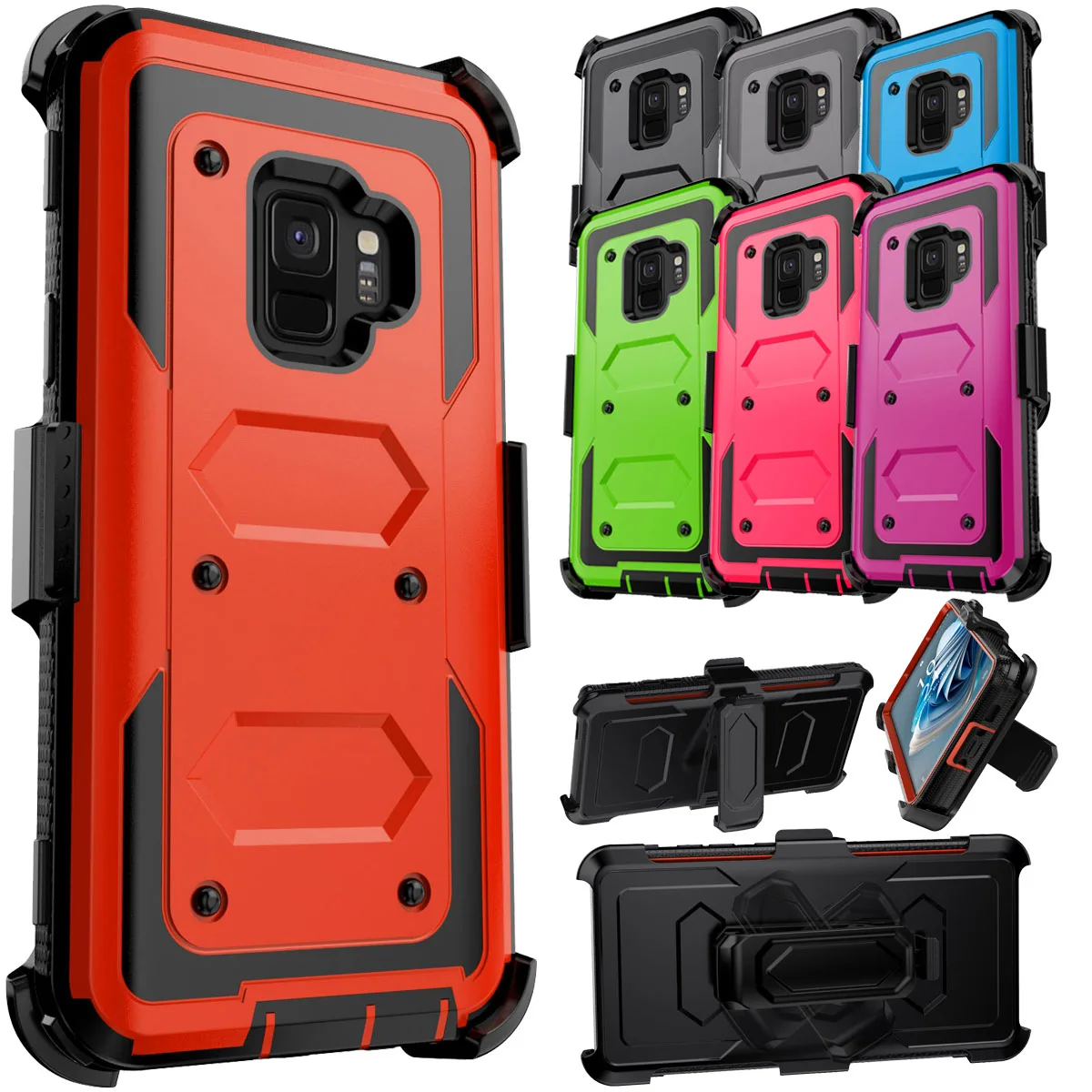 For Samsung Galaxy S9 S9 Plus Rugged Phone Case Shockproof Heavy Duty Soft Protective Cover With Belt Clip
For Samsung Galaxy S9 S9 Plus Rugged Phone Case Shockproof Heavy Duty Soft Protective Cover With Belt Clip