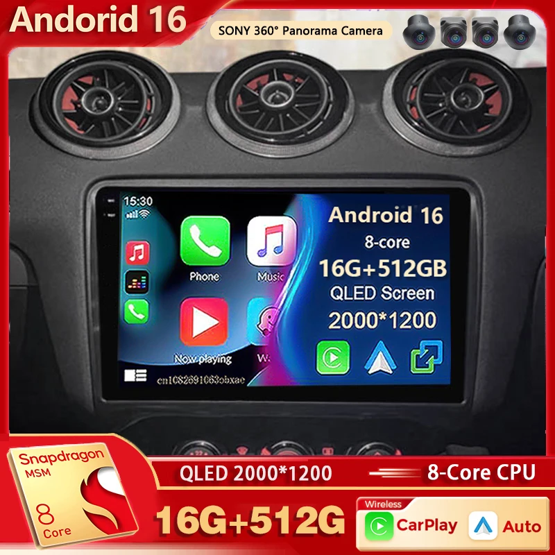 Android 16 Qualcomm For Audi TT 2 8J 2006-2014 2K QLED Android Car Radio Multimedia Video Player GPS CarPlay Head Unit 4G Stereo
Android 16 Qualcomm For Audi TT 2 8J 2006-2014 2K QLED Android Car Radio Multimedia Video Player GPS CarPlay Head Unit 4G Stereo