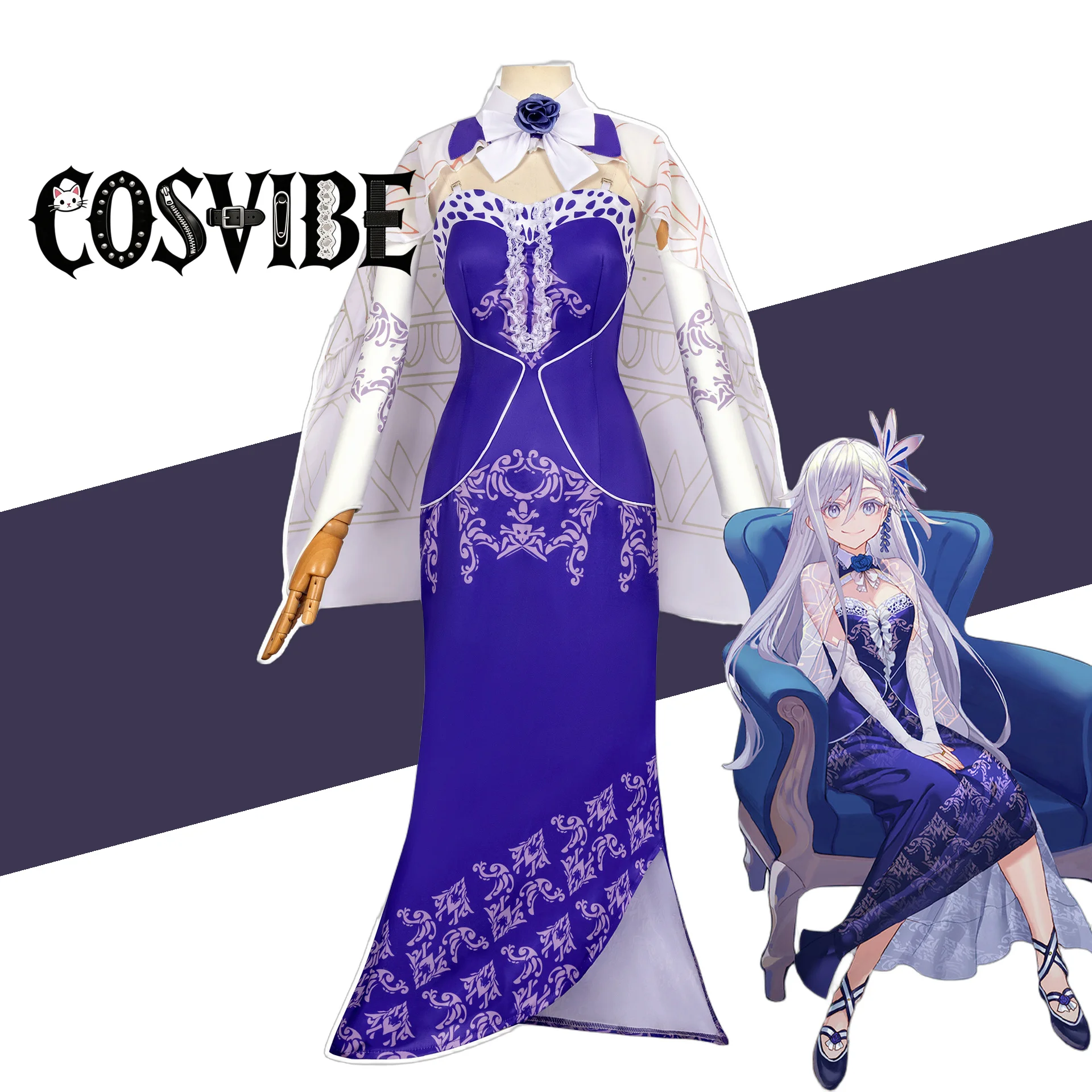 86 Eighty Six Vladilena Milize Cosplay Costume - Purple Elegant Cheongsam Dress Halloween Carnival Women
86 Eighty Six Vladilena Milize Cosplay Costume - Purple Elegant Cheongsam Dress Halloween Carnival Women
