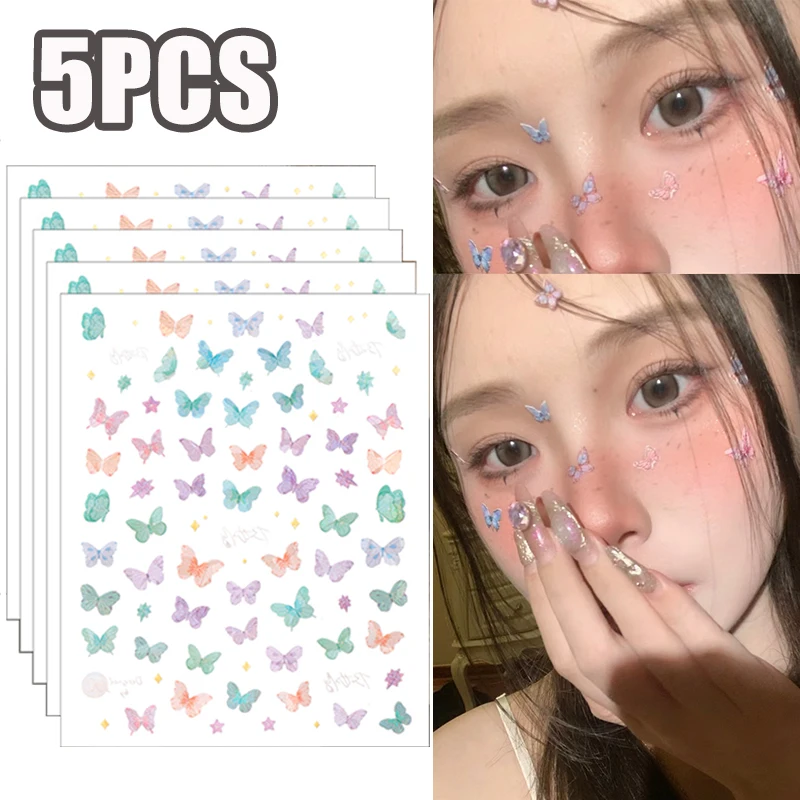 1/5 Sheets Glitter Butterfly Tattoo Stickers Waterproof Lasting Decorative Decals Butterfly Nail Sticker DIY Manicure Decoration
1/5 Sheets Glitter Butterfly Tattoo Stickers Waterproof Lasting Decorative Decals Butterfly Nail Sticker DIY Manicure Decoration