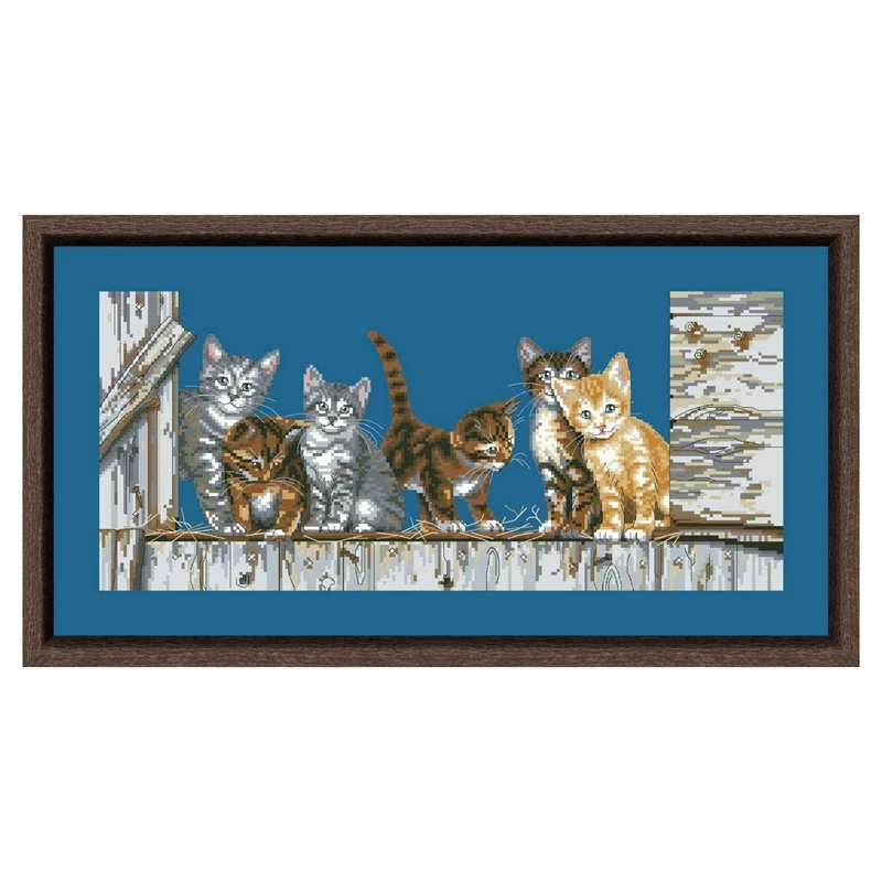 Barnyard kitties cross stitch package sets aida 18ct 14ct 11ct denim blue cloth people kit embroidery DIY handmade needlework
Barnyard kitties cross stitch package sets aida 18ct 14ct 11ct denim blue cloth people kit embroidery DIY handmade needlework