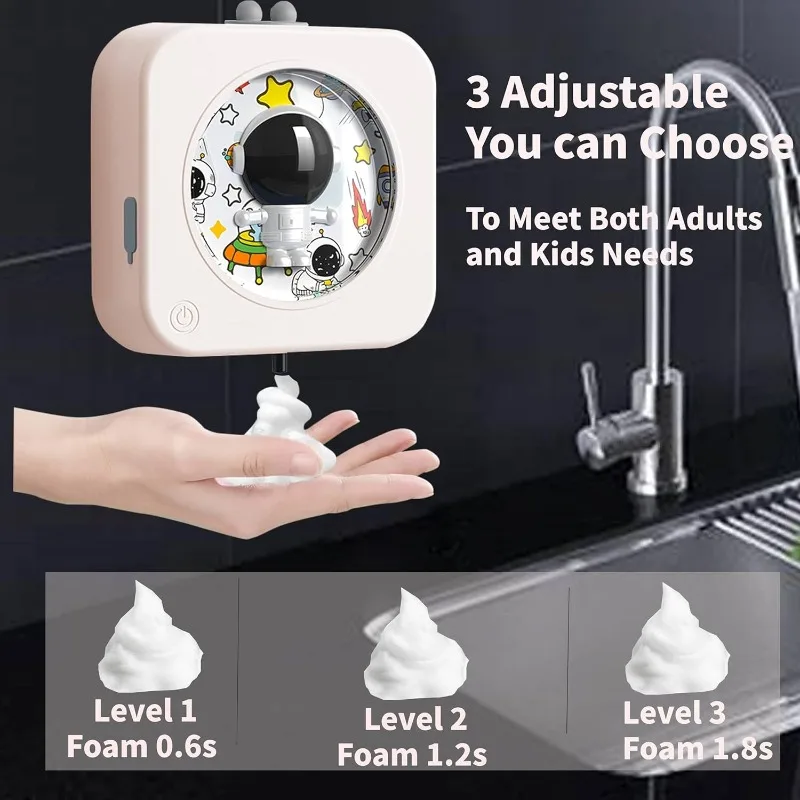 Automatic Soap Dispenser Touchless Auto Foaming Soap Dispenser Hands Free Wall Mount Astronaut Smart Electric Soap Dispensers
Automatic Soap Dispenser Touchless Auto Foaming Soap Dispenser Hands Free Wall Mount Astronaut Smart Electric Soap Dispensers