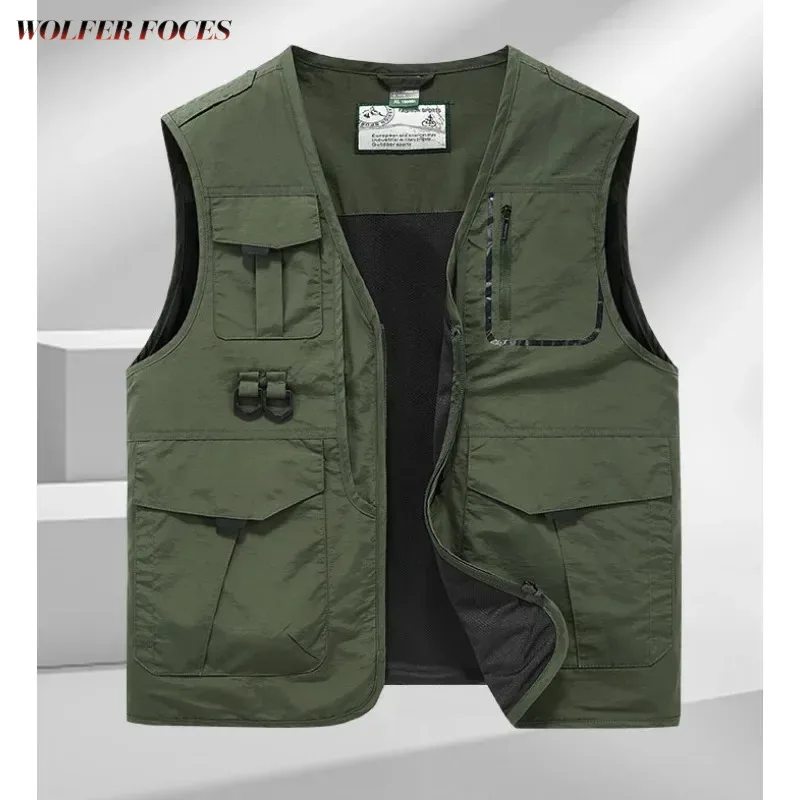 Multi-pocket Windbreaker MAN VEST Lightweight Sleeveless Padded Work Multi Pocket Jacket Waterproof Hunting Spring Denim Coats
Multi-pocket Windbreaker MAN VEST Lightweight Sleeveless Padded Work Multi Pocket Jacket Waterproof Hunting Spring Denim Coats