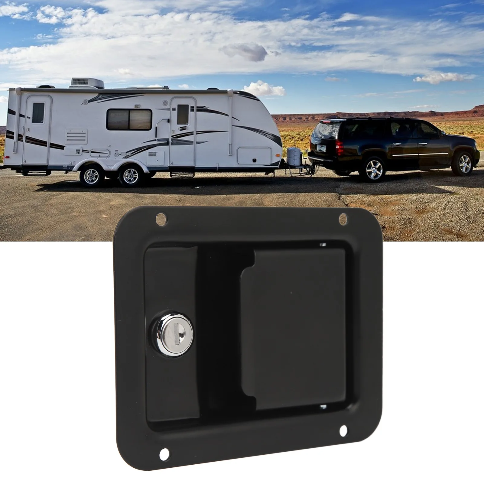 Tool Box Handle with 2 Keys Flush Mount Steel Construction Heavy Duty for RVs Trucks Trailers Campers Tool Box Door Lock
Tool Box Handle with 2 Keys Flush Mount Steel Construction Heavy Duty for RVs Trucks Trailers Campers Tool Box Door Lock