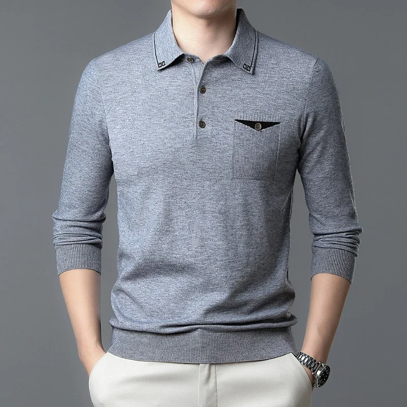 Men's New Comfortable and Versatile Long Sleeved Woolen Sweater with Polo Collar, Business and Casual Knitted Bottom
Men's New Comfortable and Versatile Long Sleeved Woolen Sweater with Polo Collar, Business and Casual Knitted Bottom
