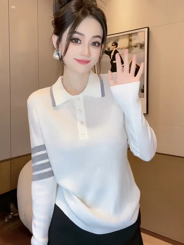 Slim Fit Long Sve White Base irt Autumn Winter Knitted Sweater Trendy And Beautiful Crew Ne Commute Sle Korean Version
Slim Fit Long Sve White Base irt Autumn Winter Knitted Sweater Trendy And Beautiful Crew Ne Commute Sle Korean Version