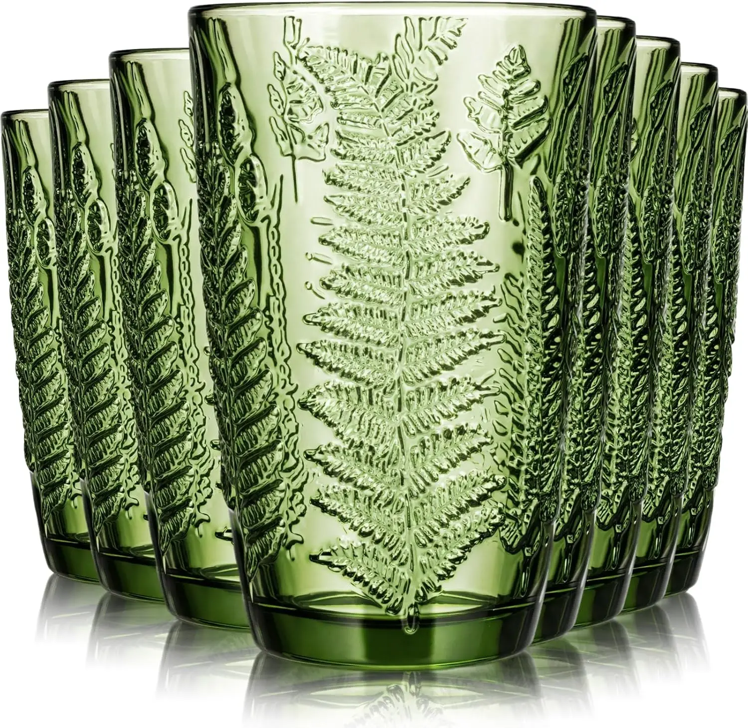 Green Drinking Glasses Set of 8, Boho Vintage Textured Tumbler Water Cups, Fern Paisley Embossed Pattern Cocktail Glasses for
Green Drinking Glasses Set of 8, Boho Vintage Textured Tumbler Water Cups, Fern Paisley Embossed Pattern Cocktail Glasses for