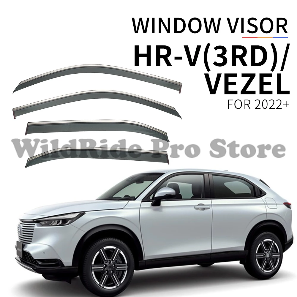 Комплект из 4 дефлекторов на окна (ветровиков) для Honda Vezel 3-го поколения HRV 2022 года, защита от дождя и солнца
Комплект из 4 дефлекторов на окна (ветровиков) для Honda Vezel 3-го поколения HRV 2022 года, защита от дождя и солнца