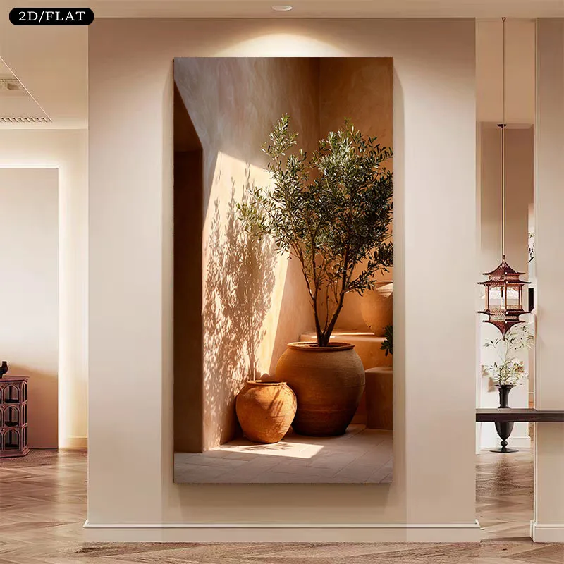 2D Flat Modern Sunlit Terracotta Pots & Olive Tree Shadows Canvas Wall Art Unframed Realistic Canvas Print for Living Room Decor
2D Flat Modern Sunlit Terracotta Pots & Olive Tree Shadows Canvas Wall Art Unframed Realistic Canvas Print for Living Room Decor