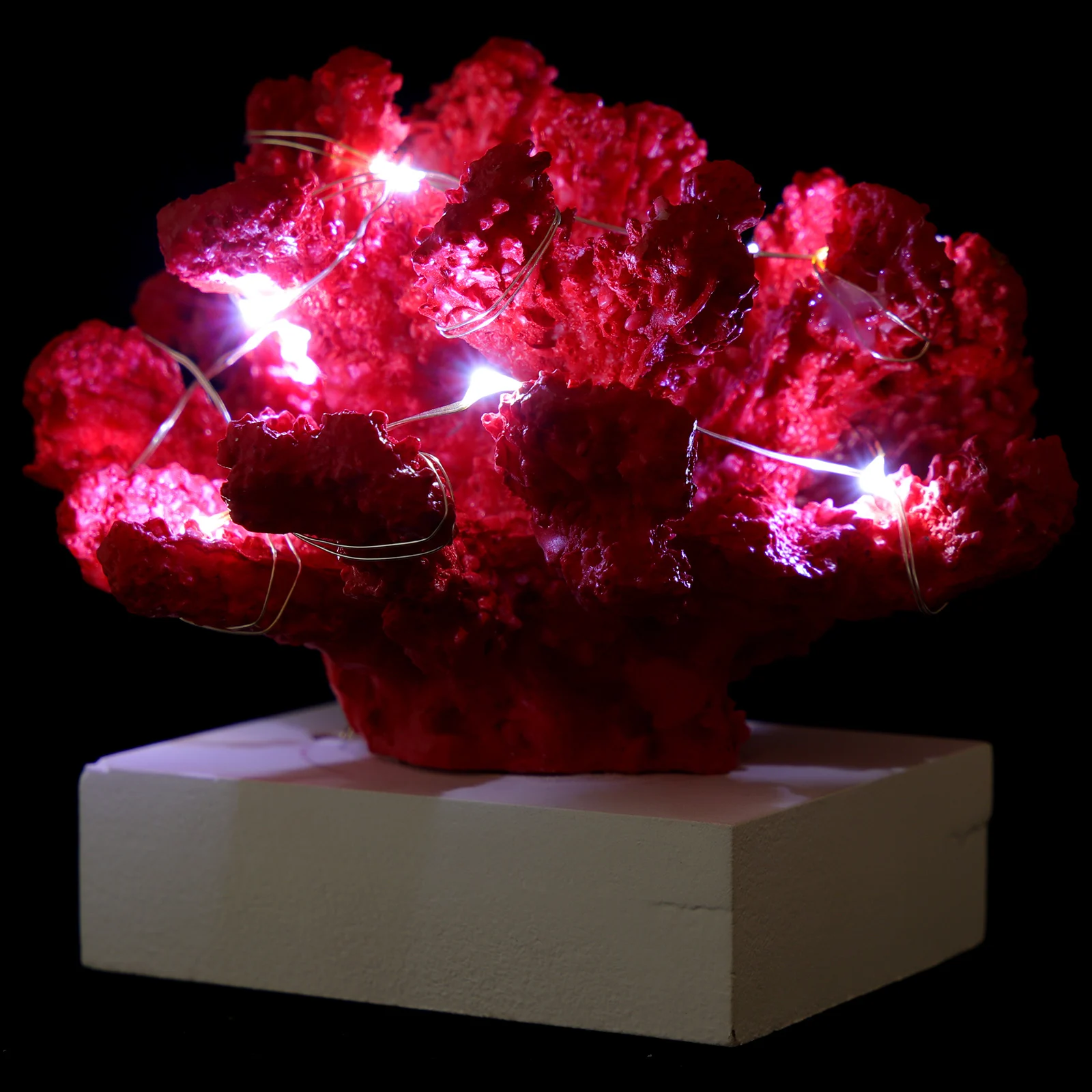 Artificial Decoration With String Lights Realistic Sculpture Resin Ornament For Home Office Desktop Decor Glowing Coral Delicate
Artificial Decoration With String Lights Realistic Sculpture Resin Ornament For Home Office Desktop Decor Glowing Coral Delicate
