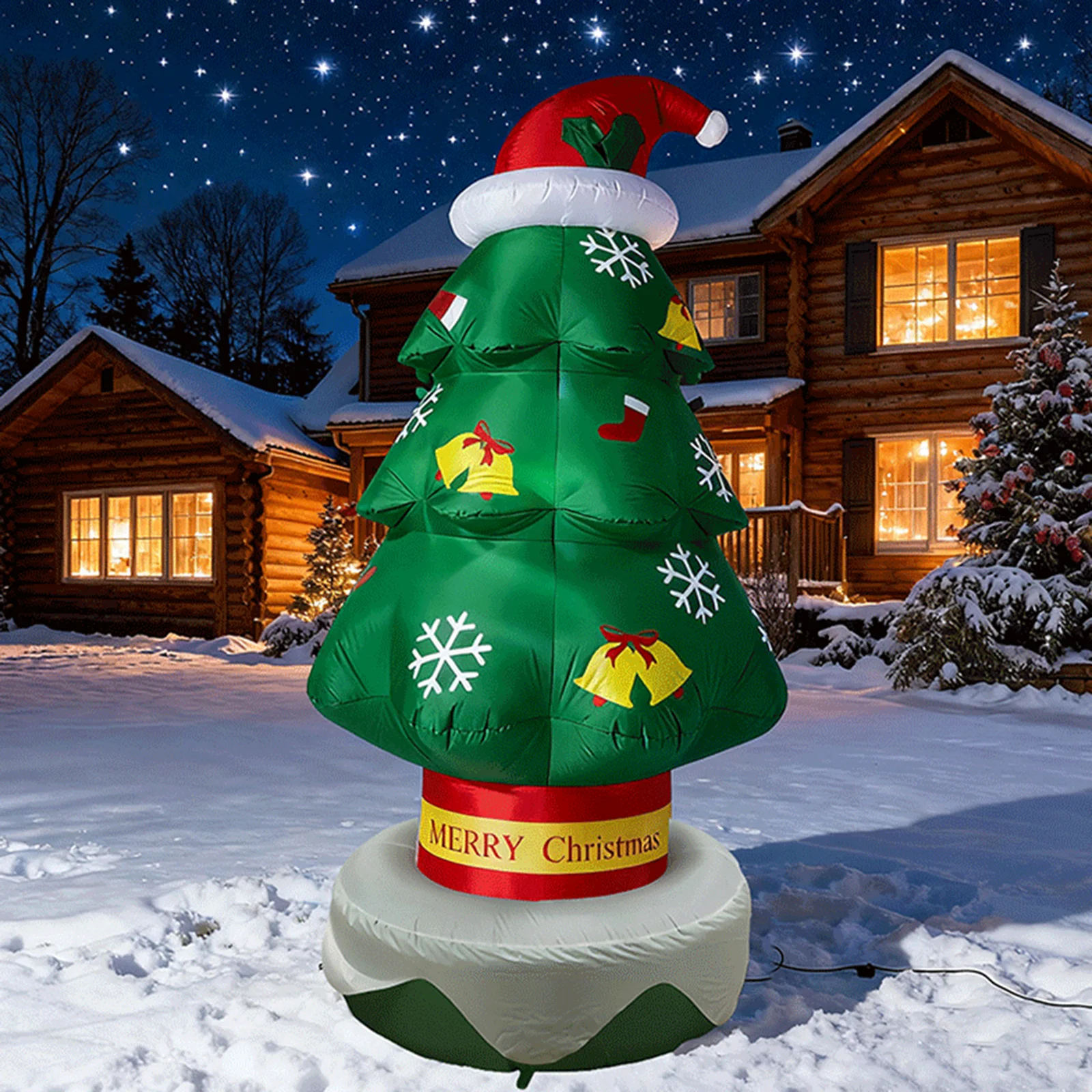 Lighted Inflatable Christmas Tree Prop Large Polyester Ornament for Holiday Lawn Garden Exterior Decoration
Lighted Inflatable Christmas Tree Prop Large Polyester Ornament for Holiday Lawn Garden Exterior Decoration