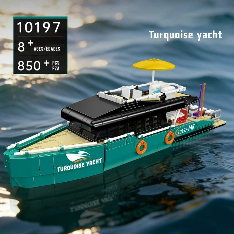 Turquoise Luxury Yachts Building Blocks Sets MouldKing Mega Big Superyacht Ship Brick Model Kit Boys Toy Adults Kid Gift 850PCS
Turquoise Luxury Yachts Building Blocks Sets MouldKing Mega Big Superyacht Ship Brick Model Kit Boys Toy Adults Kid Gift 850PCS