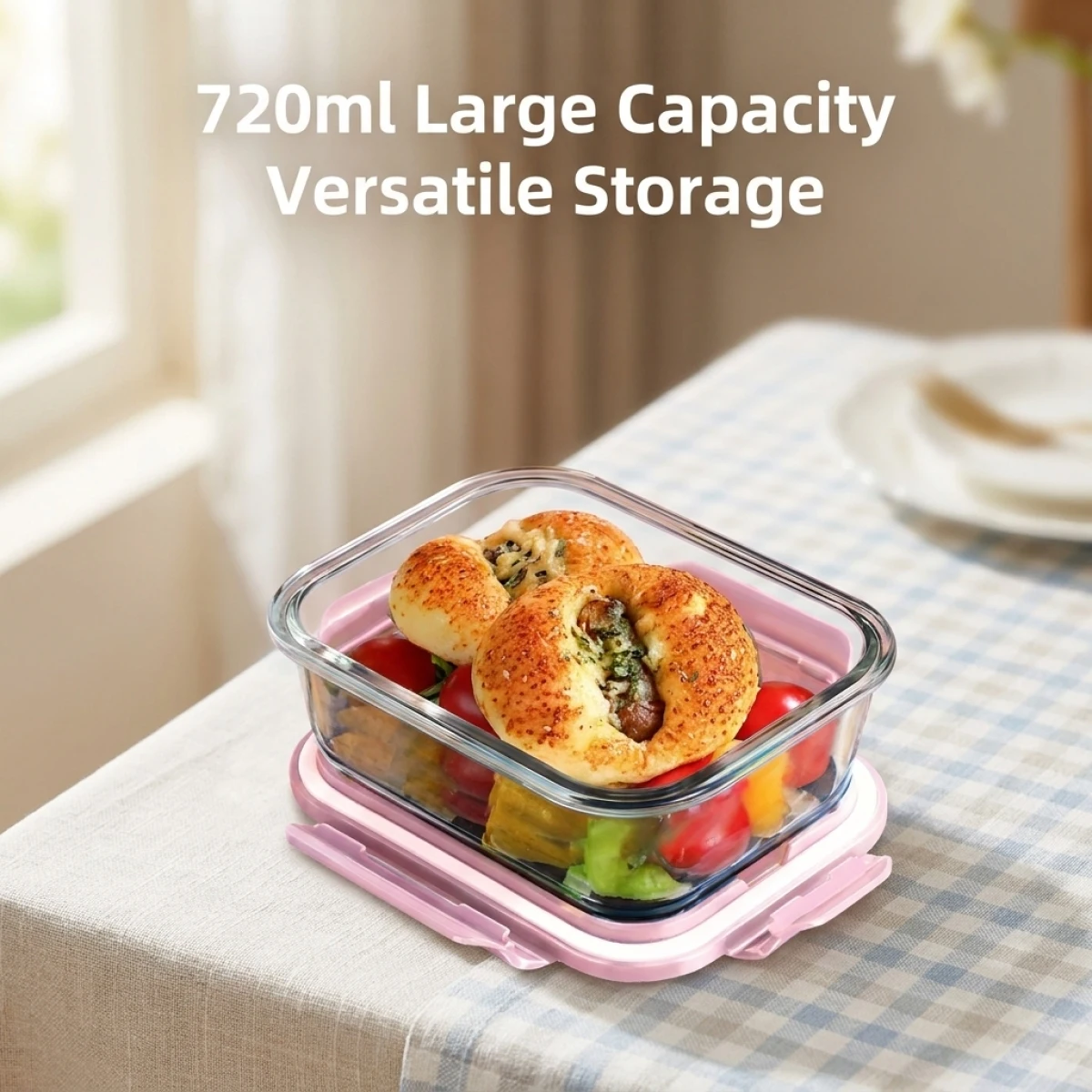 Pink Leak-Proof Glass Lunch Box–Heat Resistant 400°C,Microwave Safe (Lid Off),3 Compartments,1050ml– Daily Work.
Pink Leak-Proof Glass Lunch Box–Heat Resistant 400°C,Microwave Safe (Lid Off),3 Compartments,1050ml– Daily Work.