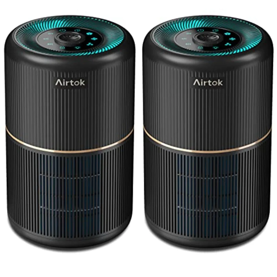 AIRTOK 2 Pack Air Purifier for Home Office Desktop Air Cleaners with 12pcs Fragrance Sponge H13 HEPA Filter 4 Stage Filtration
AIRTOK 2 Pack Air Purifier for Home Office Desktop Air Cleaners with 12pcs Fragrance Sponge H13 HEPA Filter 4 Stage Filtration