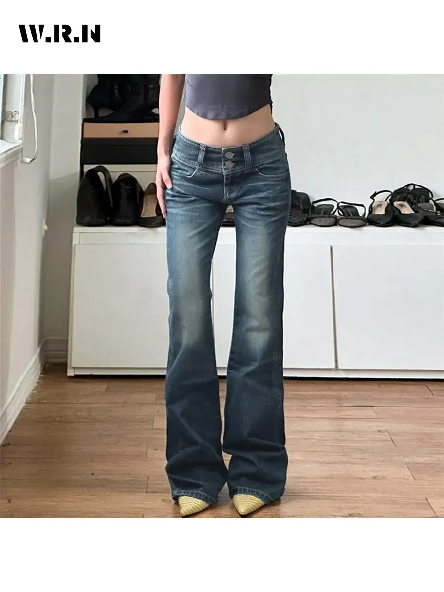 Уличные прямые джинсы Y2K с высокой талией, лето 202, женские винтажные брюки-футляры, потертые синие джинсовые брюки полной длины 
Уличные прямые джинсы Y2K с высокой талией, лето 202, женские винтажные брюки-футляры, потертые синие джинсовые брюки полной длины