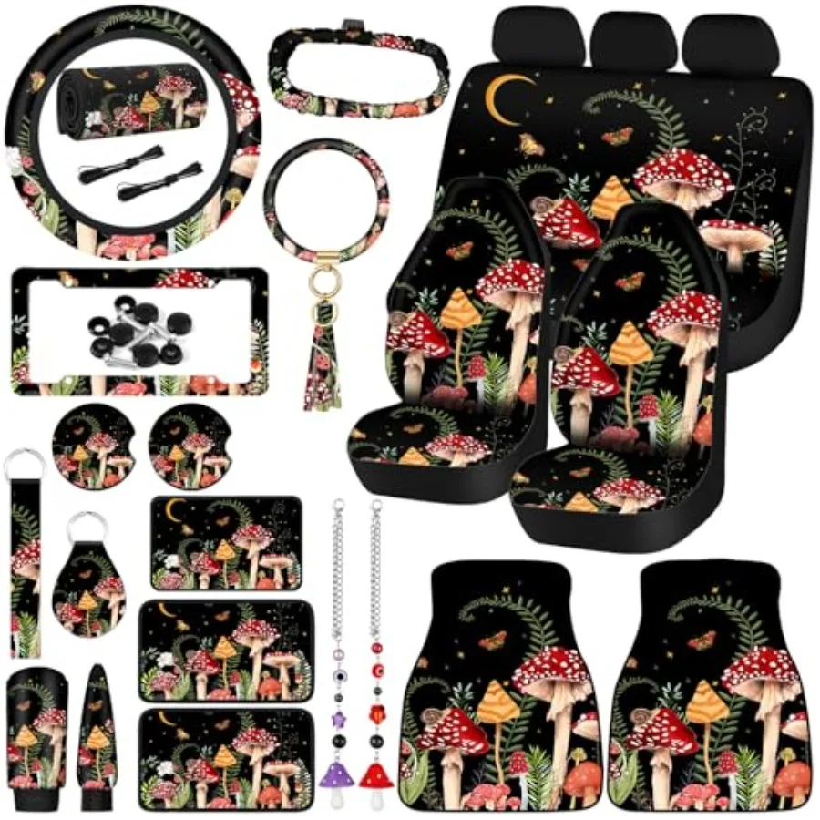26 Pcs Mushroom Car Seat Covers Set with Protectors Steering Wheel Seat Belt Cover Floor Mat Armrest Cushion Key Chains Auto In
26 Pcs Mushroom Car Seat Covers Set with Protectors Steering Wheel Seat Belt Cover Floor Mat Armrest Cushion Key Chains Auto In