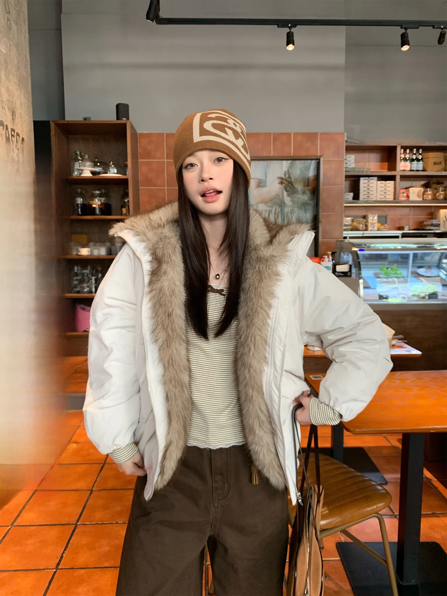 Thiened Warmth Du down Jaet женское повседневное свободное пальто с замшевым воротником длинное пальто на молнии Ci Leisure Faion
Thiened Warmth Du down Jaet женское повседневное свободное пальто с замшевым воротником длинное пальто на молнии Ci Leisure Faion