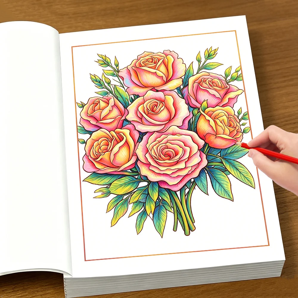 24-Page Romantic Coloring Book for Adults, Deep Relaxation Stress Relieving Coloring Pages
24-Page Romantic Coloring Book for Adults, Deep Relaxation Stress Relieving Coloring Pages