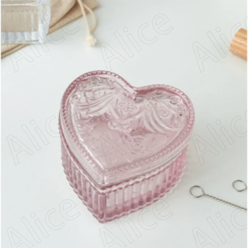 European Glass Storage Jar Dressing Table Desktop Heart Relief Jewelry Organizer Light Luxury Ornaments Modern Home Decoration
European Glass Storage Jar Dressing Table Desktop Heart Relief Jewelry Organizer Light Luxury Ornaments Modern Home Decoration