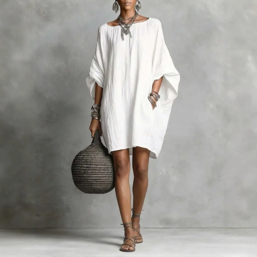 【New style】2026 - Europe and America spring and summer casual fashion imitation cotton and linen manta shirt loose dress
【New style】2026 - Europe and America spring and summer casual fashion imitation cotton and linen manta shirt loose dress
