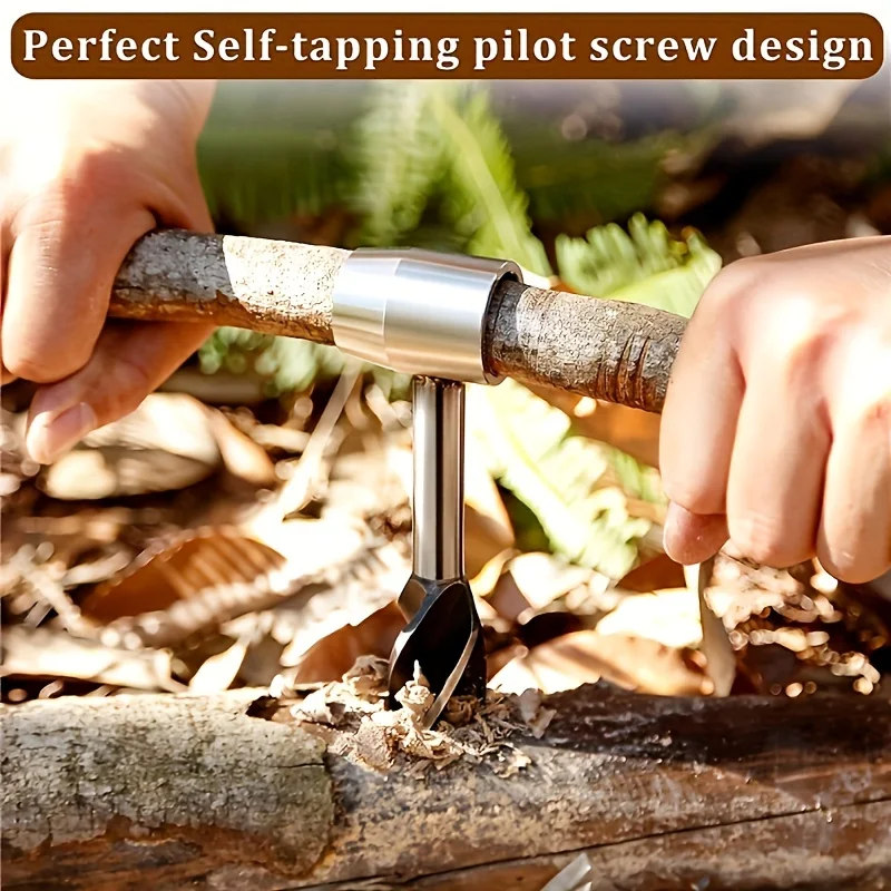 Stainless Steel Portable Manual Spiral Drill Wrench With Sheath - A Wooden Drill Tool For Camping, Hiking, And Outdoor Survival
Stainless Steel Portable Manual Spiral Drill Wrench With Sheath - A Wooden Drill Tool For Camping, Hiking, And Outdoor Survival