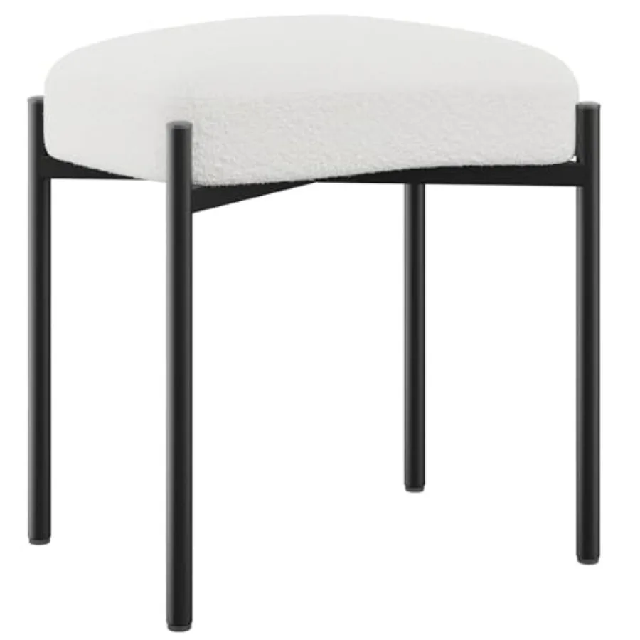 Vanity Stool, Footrest, Square Ottoman Bench with Metal Legs, Makeup Dressing Stool for Vanity, Living Room, Bedroom, Entryway
Vanity Stool, Footrest, Square Ottoman Bench with Metal Legs, Makeup Dressing Stool for Vanity, Living Room, Bedroom, Entryway