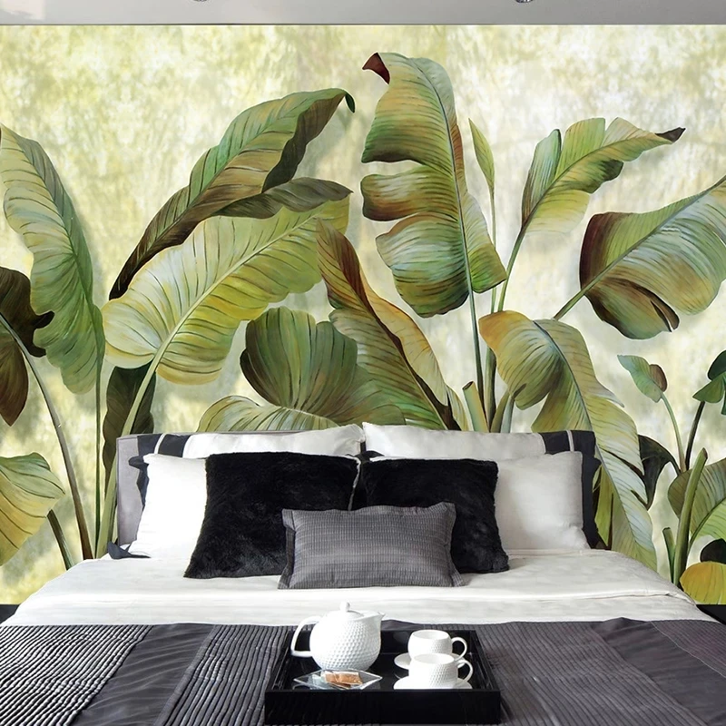 Custom Southeast Asia Tropical Rain Forest Mural 3D Green Plant Bedroom Wallpaper Living room background restaurant banana leaf
Custom Southeast Asia Tropical Rain Forest Mural 3D Green Plant Bedroom Wallpaper Living room background restaurant banana leaf