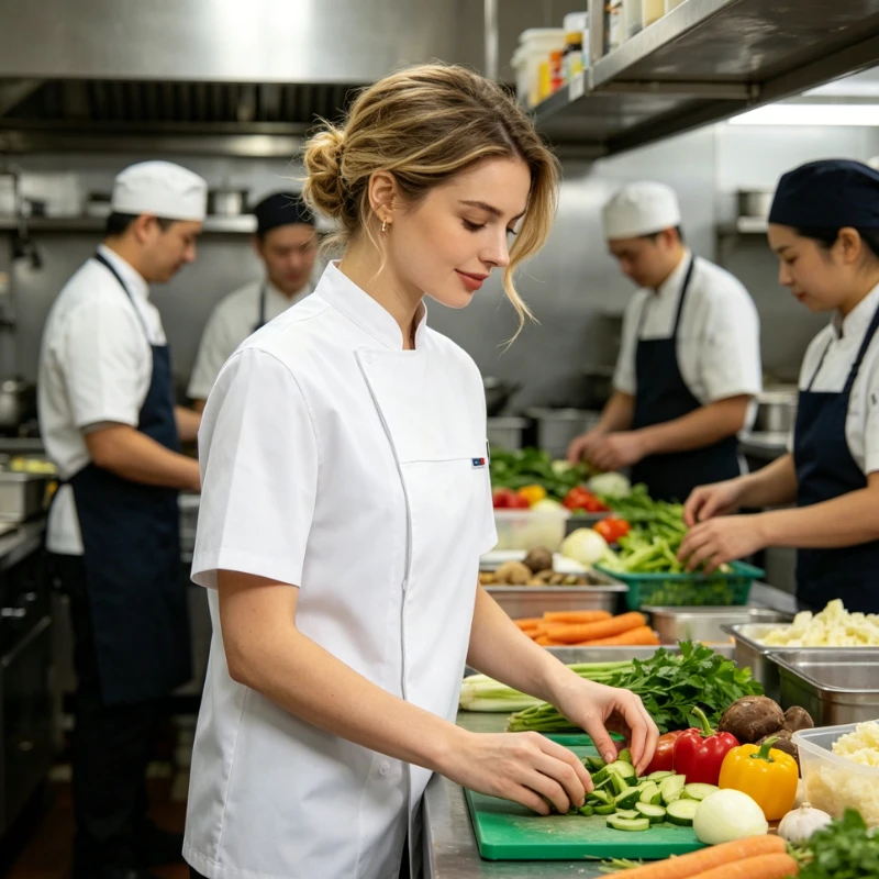 Uisex Solid Color Short Sleeved Chef's Clothing, Catering Kitchen Workwear, Restaurant Baking Workshop Practical Workwear
Uisex Solid Color Short Sleeved Chef's Clothing, Catering Kitchen Workwear, Restaurant Baking Workshop Practical Workwear