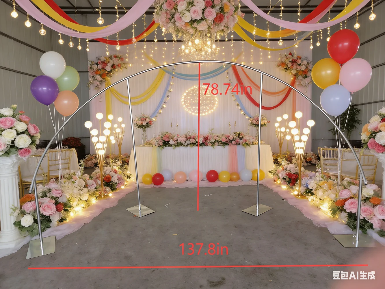 Silver Curved Stainless Steel Wedding Party Arch Background Decoration, Fake Flowers Christmas Home Outdoor Decoration
Silver Curved Stainless Steel Wedding Party Arch Background Decoration, Fake Flowers Christmas Home Outdoor Decoration