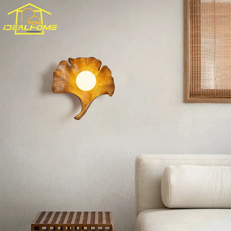 Wabi-sabi Ginkgo Biloba Resin Wall Lamp LED G4 Art Decorative Wall Mounted Bedroom Bedside Living/Dining Room Background Cafe
Wabi-sabi Ginkgo Biloba Resin Wall Lamp LED G4 Art Decorative Wall Mounted Bedroom Bedside Living/Dining Room Background Cafe