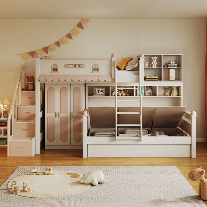 All solid wood children's bunk beds Interlaced bunk beds Do not interfere with each other Double bed Upper
All solid wood children's bunk beds Interlaced bunk beds Do not interfere with each other Double bed Upper