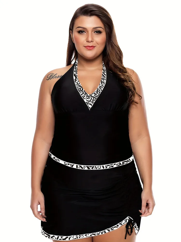Tankini Plus Size Swimsuit Woman 2024 Bikini Halter Women Swimwear Tummy Control Bathing Suit Mujer Beach Skirt Sexy Monokini
Tankini Plus Size Swimsuit Woman 2024 Bikini Halter Women Swimwear Tummy Control Bathing Suit Mujer Beach Skirt Sexy Monokini