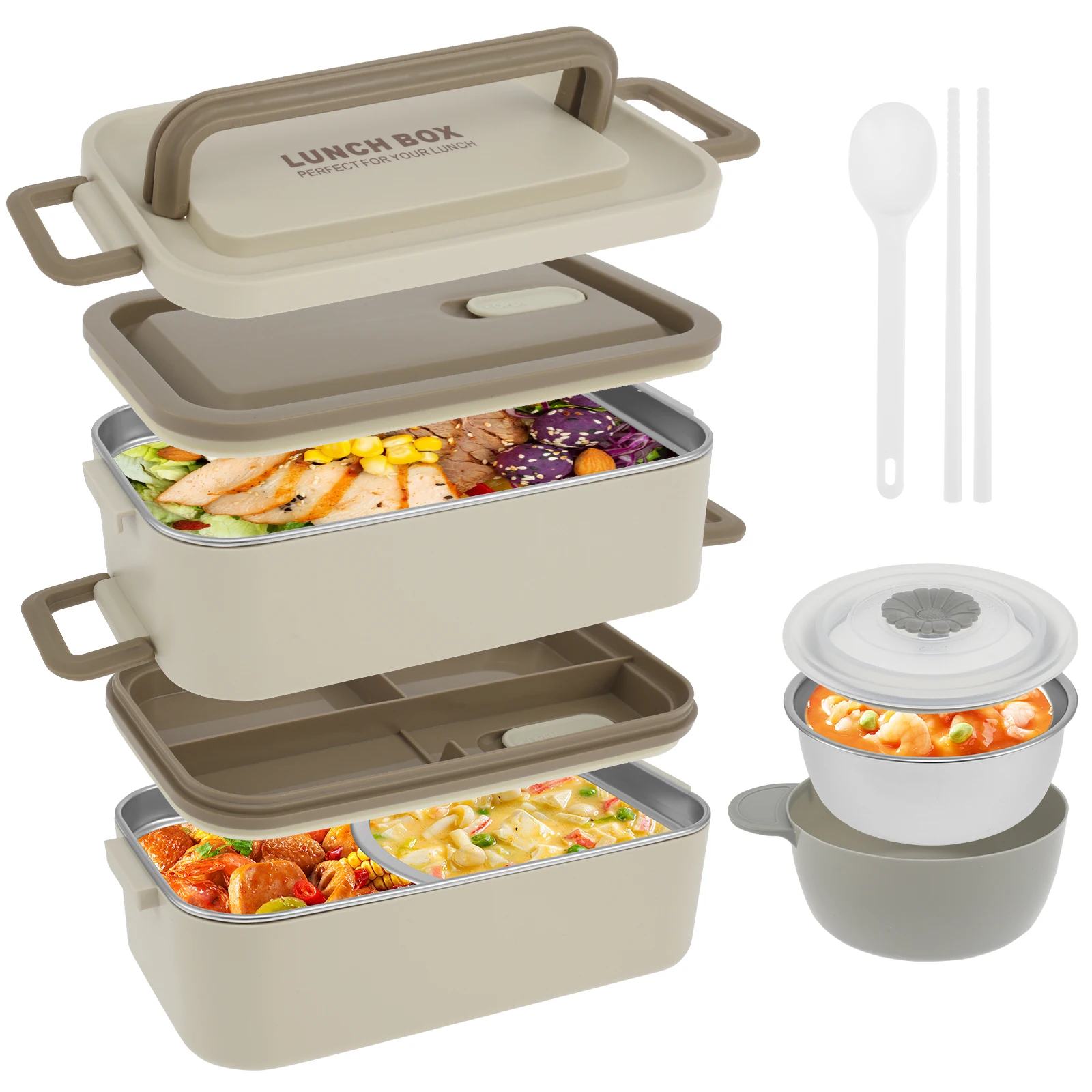 2000ML Lunch Box Microwavable Bento Box Double Layer Leakproof Stainless Steel Food Container Portable Students Adults School
2000ML Lunch Box Microwavable Bento Box Double Layer Leakproof Stainless Steel Food Container Portable Students Adults School
