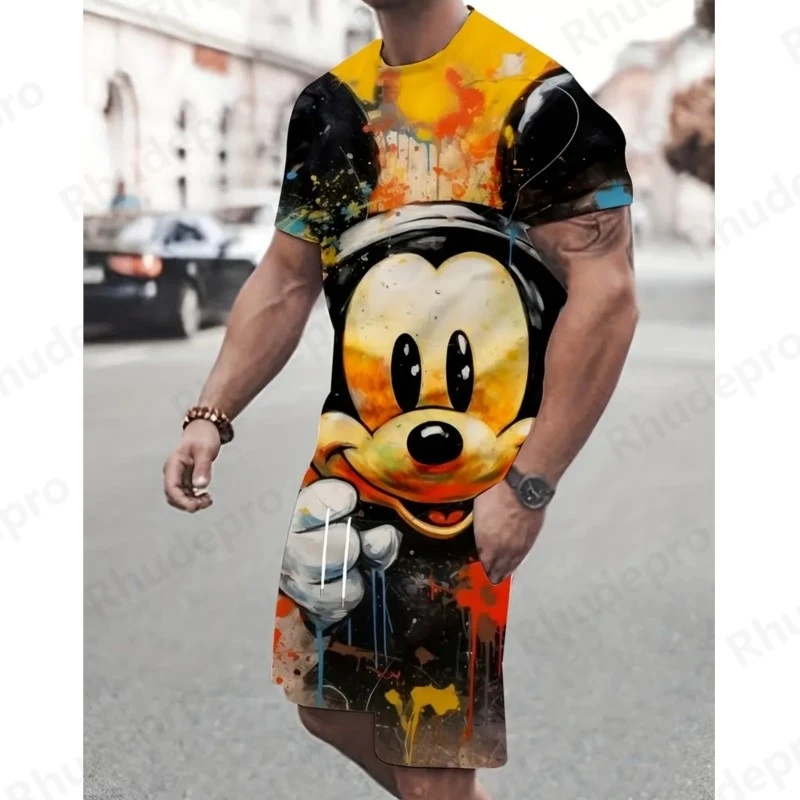 Disney Summer Fashion Short Sleeve Mickey Mouse Printed Short Sleeve Leisure Hip Hop T-shirt Suit Casual 3D Printed T Shirt Set
Disney Summer Fashion Short Sleeve Mickey Mouse Printed Short Sleeve Leisure Hip Hop T-shirt Suit Casual 3D Printed T Shirt Set