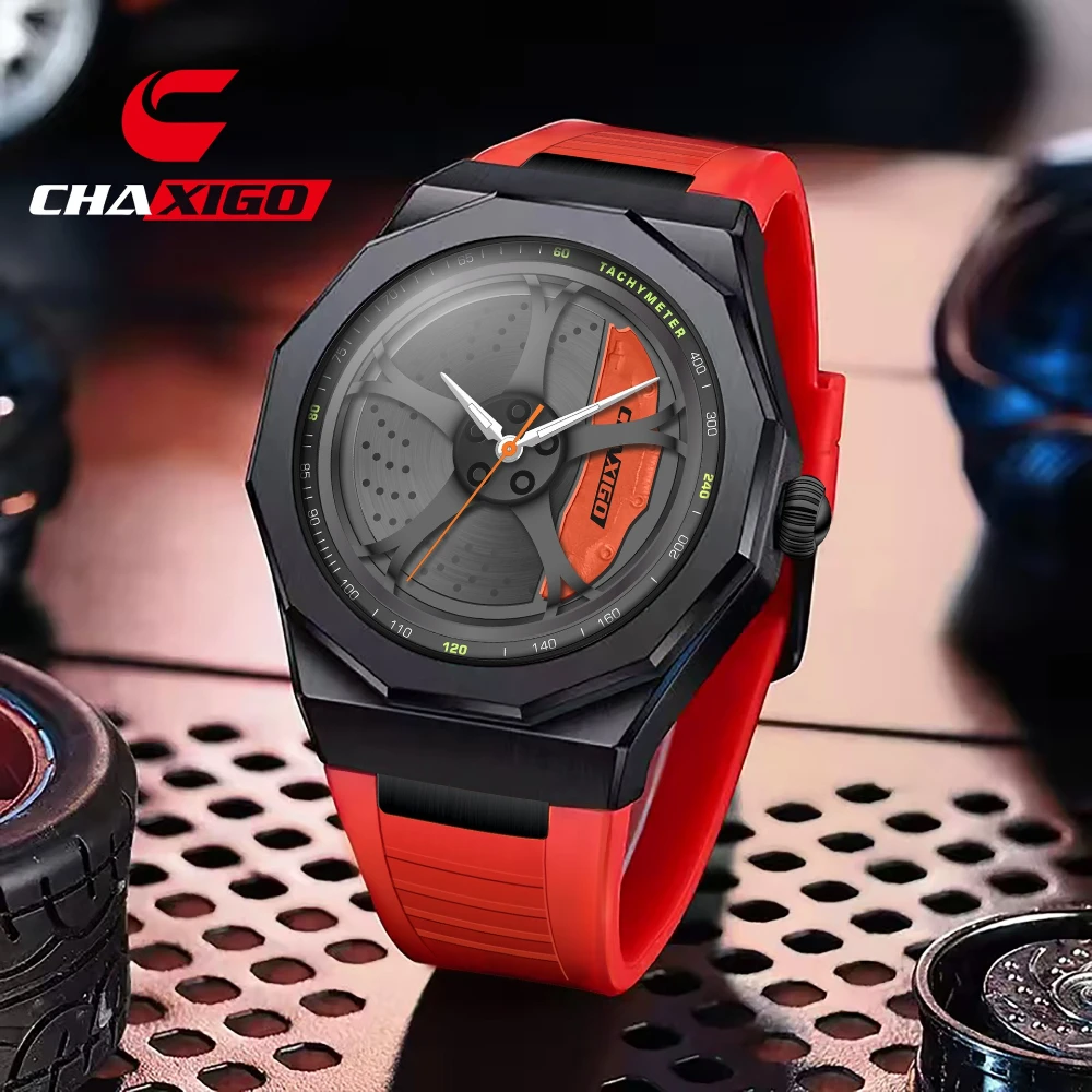 CHAXIGO 7285 Hours Transfer Watch Men's Alloy Night Light Modification Three-dimensional Hollow Rotating Sports Car Quartz Watch
CHAXIGO 7285 Hours Transfer Watch Men's Alloy Night Light Modification Three-dimensional Hollow Rotating Sports Car Quartz Watch