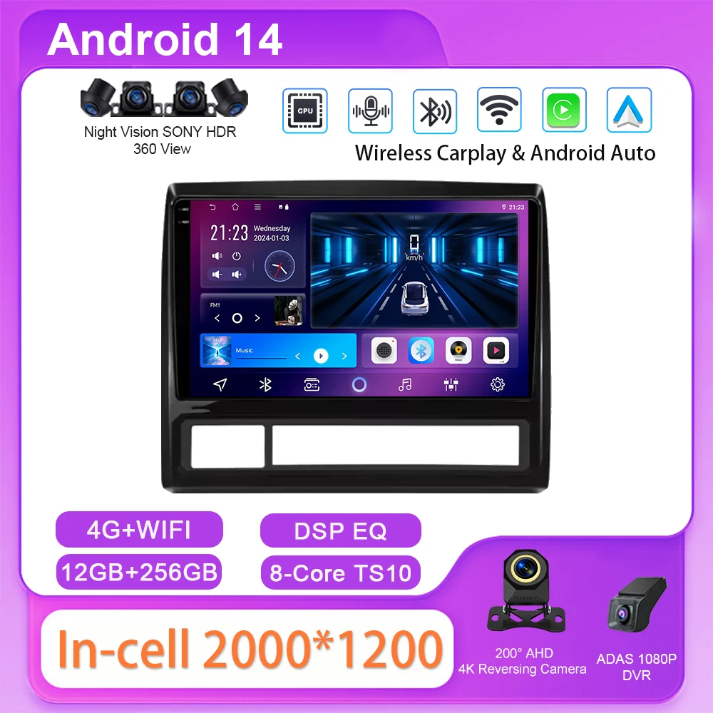 Автомобильный Android Carplay Android Auto для Toyota Tacoma 2 HILUX 2005-2015 GPS-навигация Авто Радио Стерео Мультимедийный плеер 2din 4G
Автомобильный Android Carplay Android Auto для Toyota Tacoma 2 HILUX 2005-2015 GPS-навигация Авто Радио Стерео Мультимедийный плеер 2din 4G