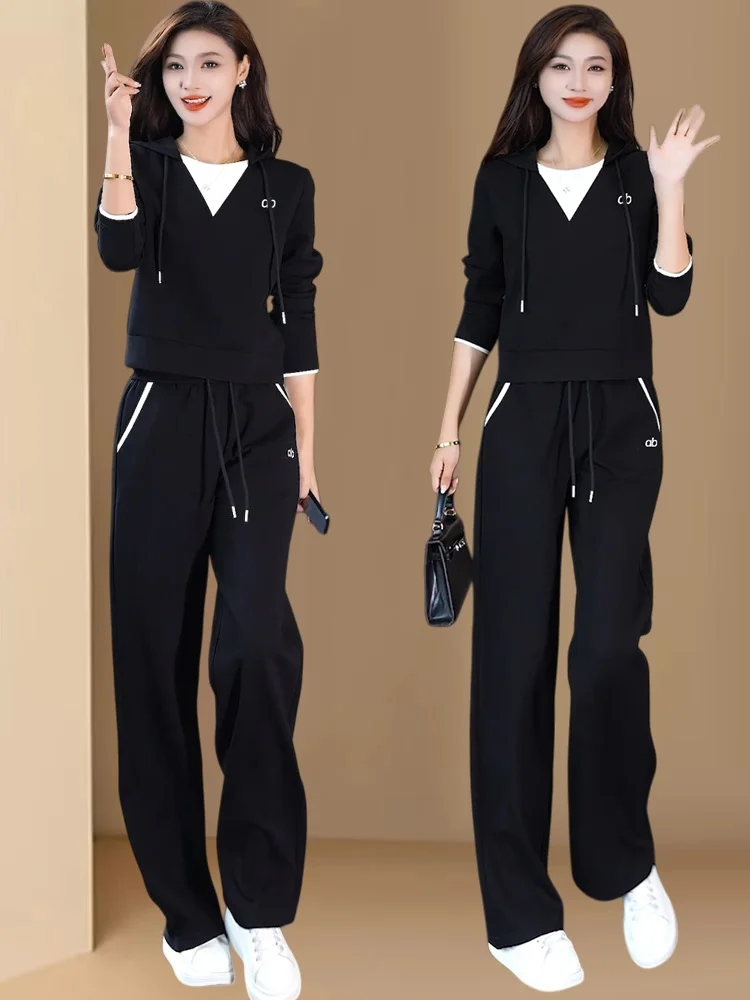 Thiened Fce Hooded Sweatirt Pants Set Women's Casual Sportswear Two-Piece Suit Long Sve Hooded Long Pants Winter 2025
Thiened Fce Hooded Sweatirt Pants Set Women's Casual Sportswear Two-Piece Suit Long Sve Hooded Long Pants Winter 2025