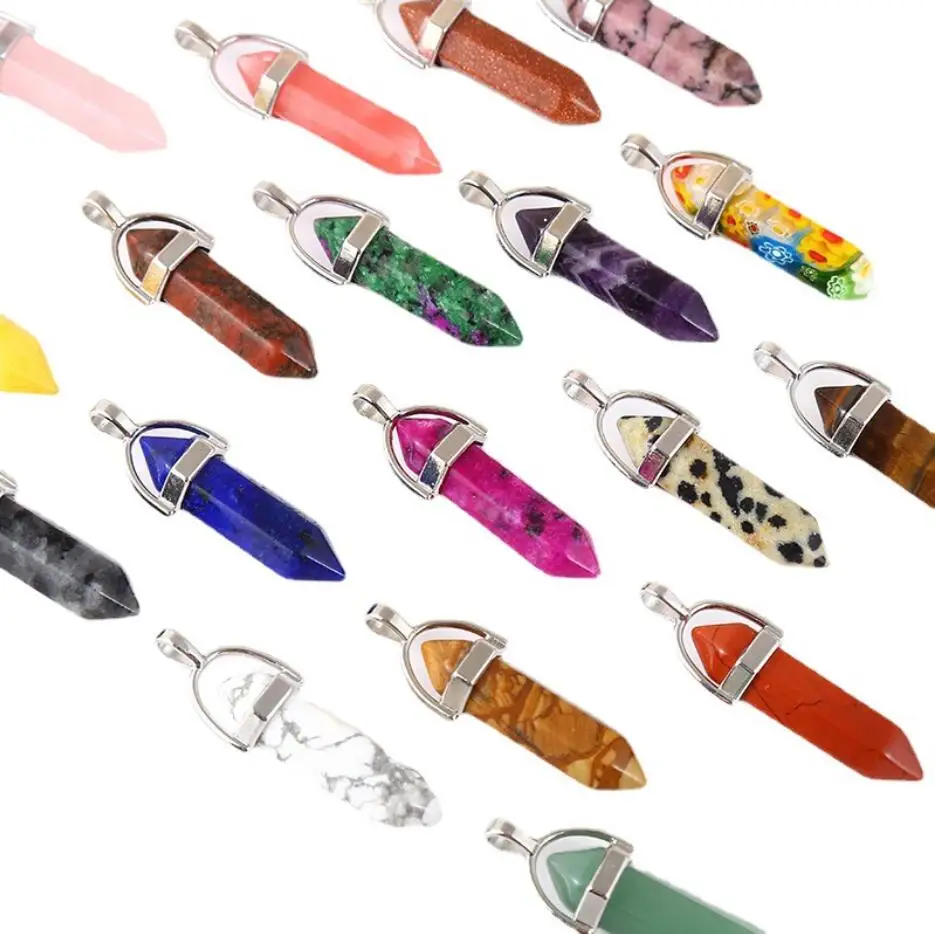 1PC Natural Gem Stone Quartz Crystal Turquoise Hexagonal Pendulum Reiki Charm Pendants DIY Jewelry Necklaces F1648
1PC Natural Gem Stone Quartz Crystal Turquoise Hexagonal Pendulum Reiki Charm Pendants DIY Jewelry Necklaces F1648