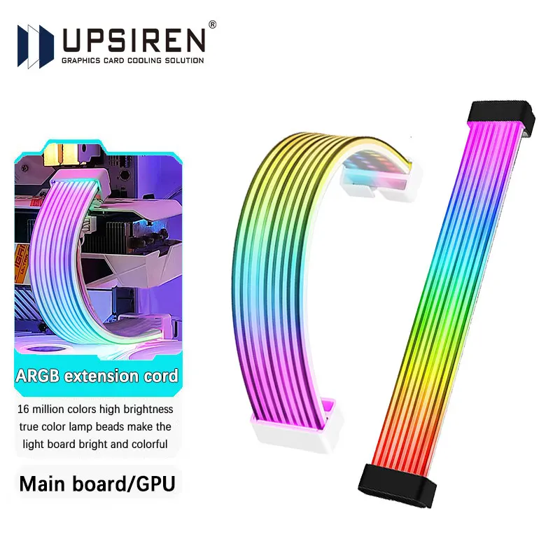 Гибкая световая панель UPSIREN ARGB, подходит для видеокарты 24pin/8pin/2x8pin/12VHPWR/материнская плата, декоративная световая лента
Гибкая световая панель UPSIREN ARGB, подходит для видеокарты 24pin/8pin/2x8pin/12VHPWR/материнская плата, декоративная световая лента